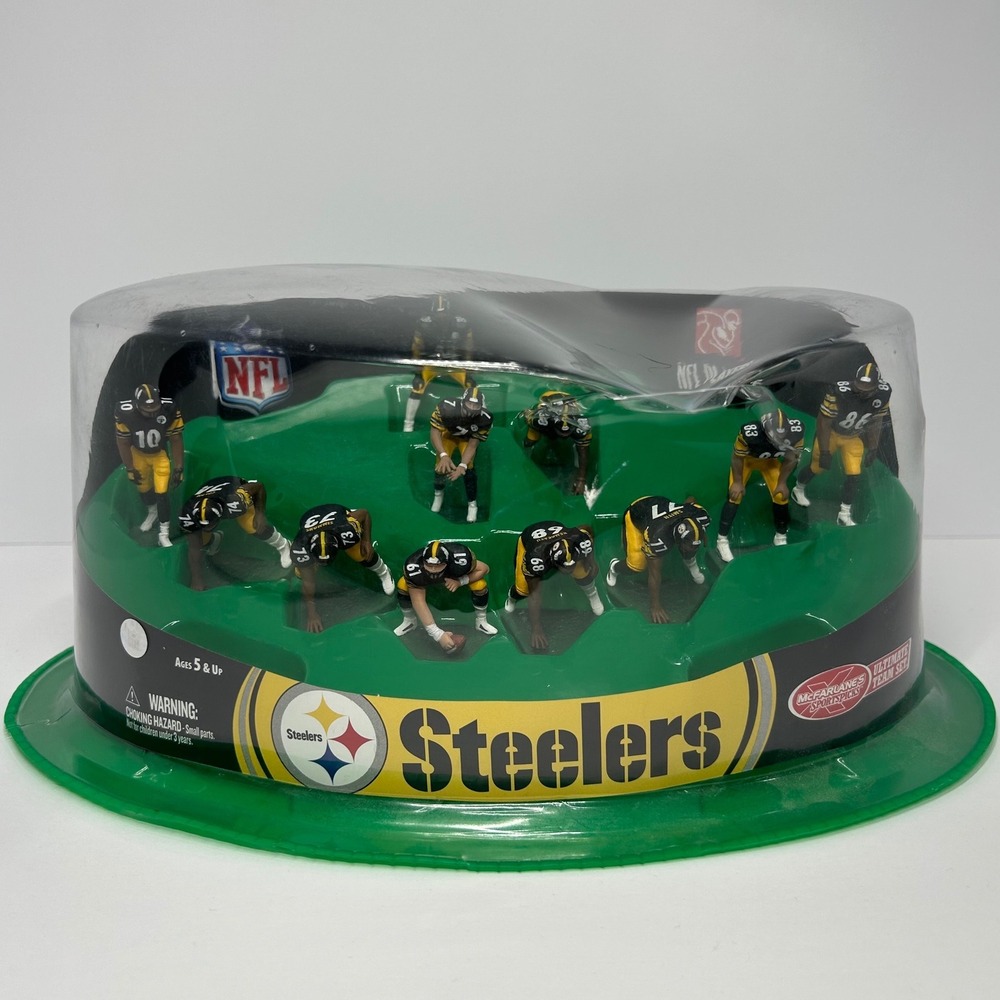 McFarlane NFL Pittsburgh Steelers Team Figures Starting Line 2008 Man Cave Bar